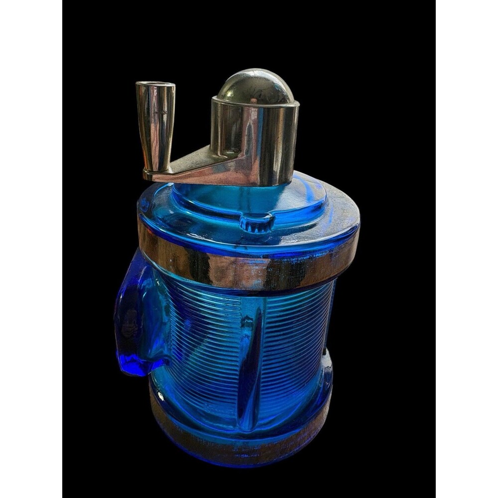 Vintage Avon  Angler Decanter Wild Country After Shave Bottle Blue Glass Empty - Picture 6 of 7